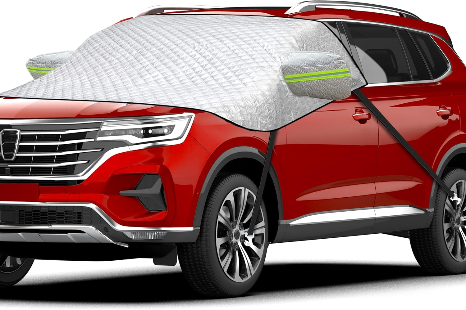 Econour Windshield Snow Cover with Side Mirror Cover | Four-Layer PEVA Protection from Snow, Ice, Frost | Windproof Snow Cover for Car | Snow Windshield Cover for All Weather Protection image number 1