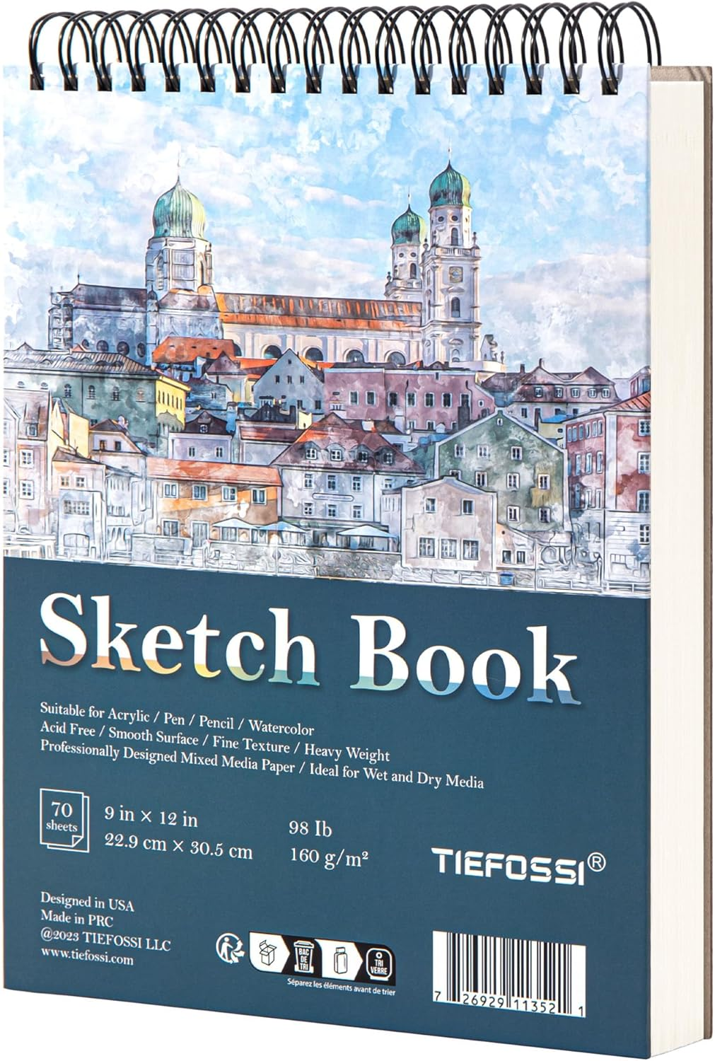 Sketch Book 9 X 12 In- Sketch Book with Hard Cover for Kids Spiral Bound Sketch Pad image number 4
