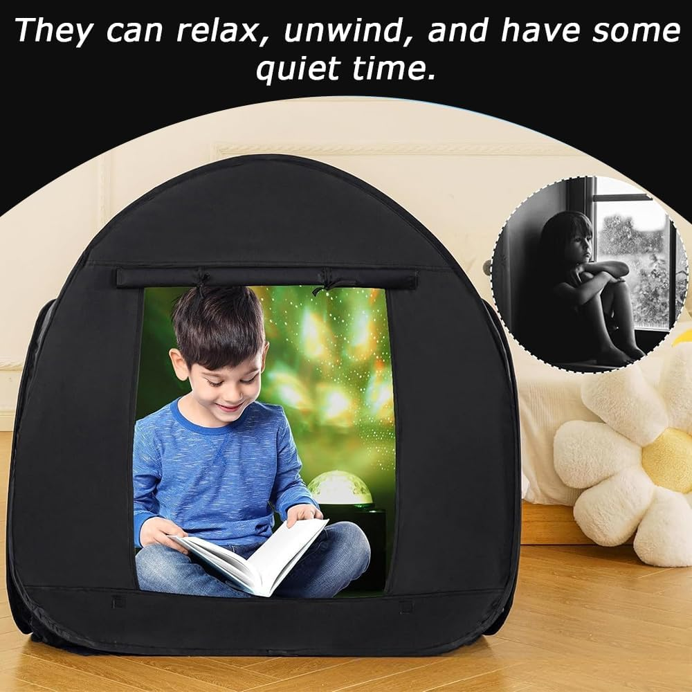Sensory Tent,Calming Hideout,Blackout Sensory Tents,Sensory Den Tent,For Indoor or Outdoor, Special Needs Dark Tool for Autism Sensory Room Equipment,Helps for SPD, Anxiety, Autism (Style2) image number 5