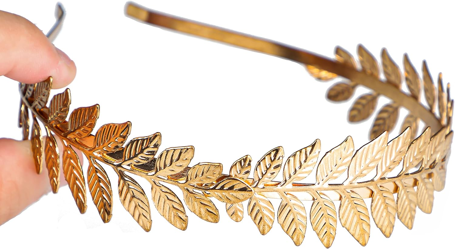 Greek Goddess Headband Costumes/Gold Leaf Branch Hair Band Crown/Bridal Wedding Headpiece