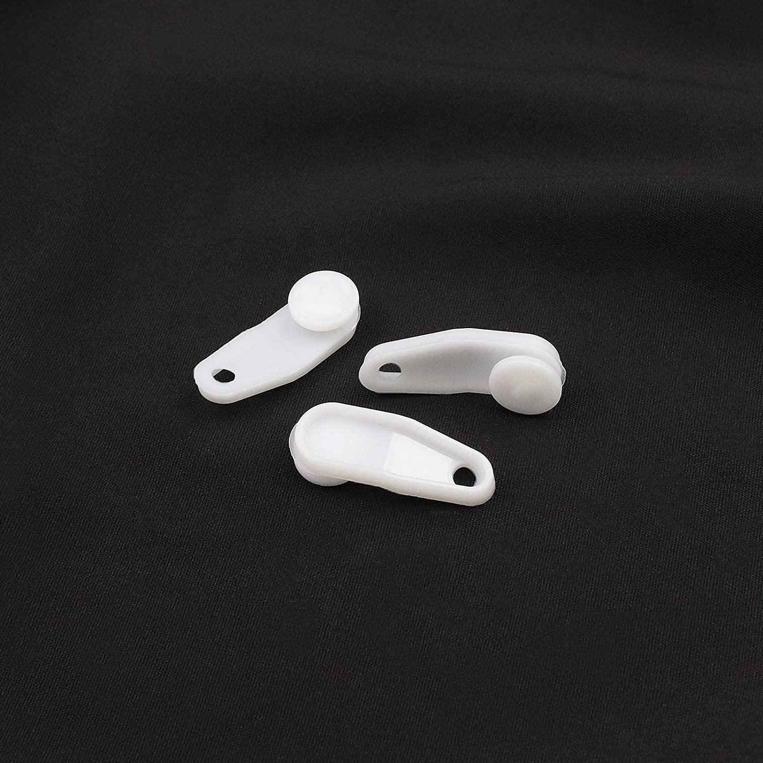 100PCS Curtain Glider Hooks White Plastic Curtain Rail Track Hooks Slider Snap-In Traversing Slides for Window Door and Shower Curtain Accessories image number 5
