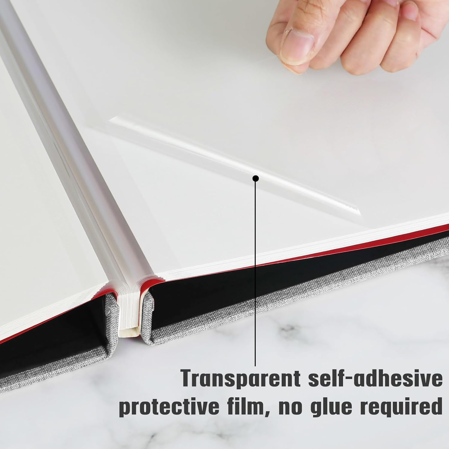 Large Photo Album Self Adhesive 40 Pages with Stickers, DIY Album Scrapbook for 3X5 4X6 5X7 8X10 Pictures (Grey) image number 4