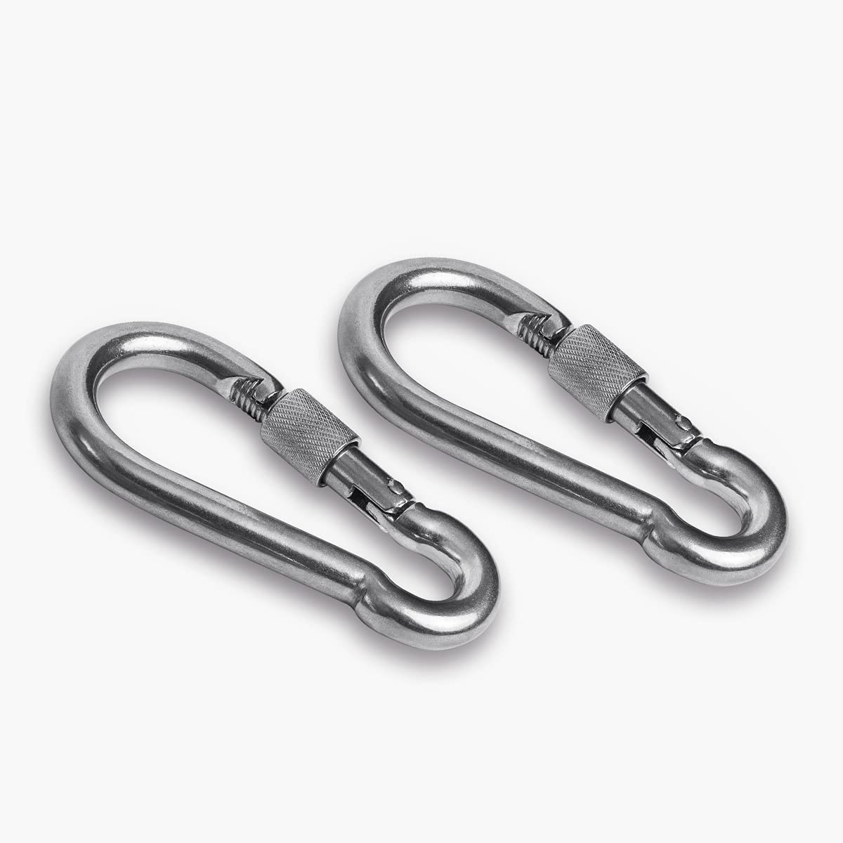 2+1 Heavy Duty 304 Stainless Steel Swivel Ring Double Ended Swivel Eye Hook with SUS304 Snap Hooks for Web Tree Swing, Therapy Swing, Aerial Dance, Swing Spinner Hanger, Reliable and Safe (M6)