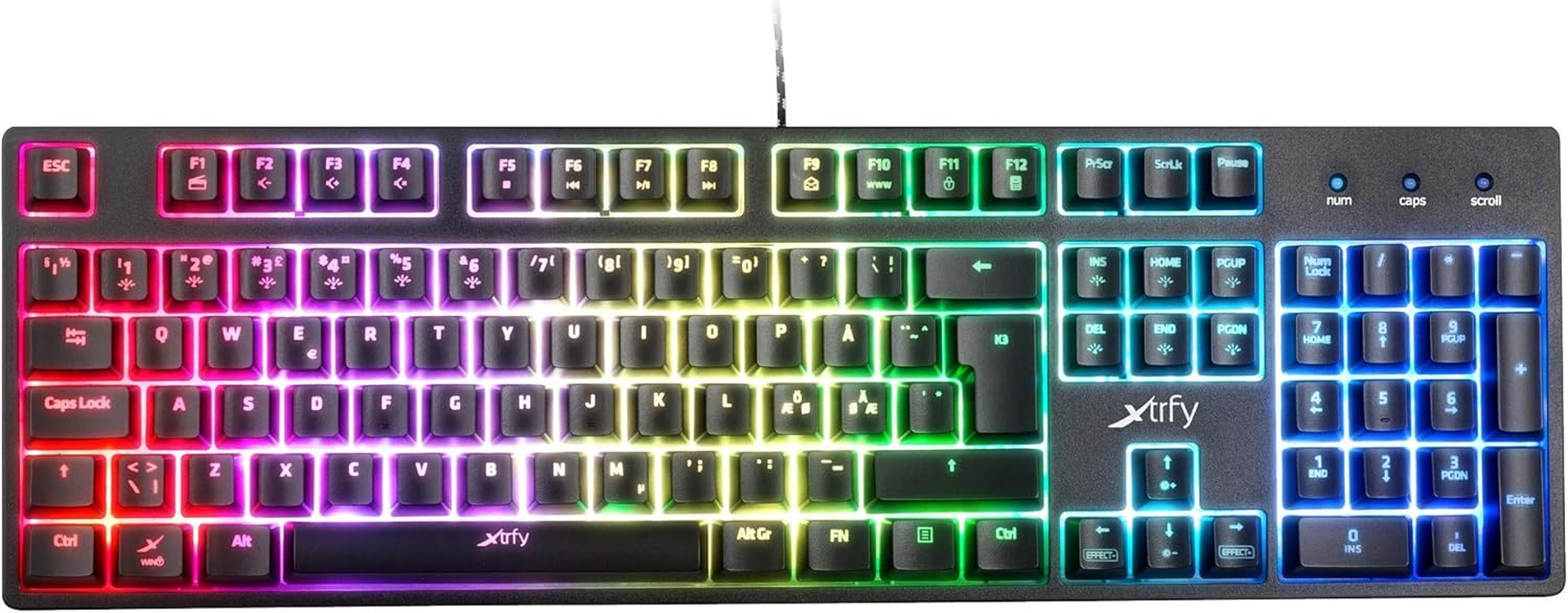 Xtrfy K3 RGB LED Illumination Gaming Keyboard, Black