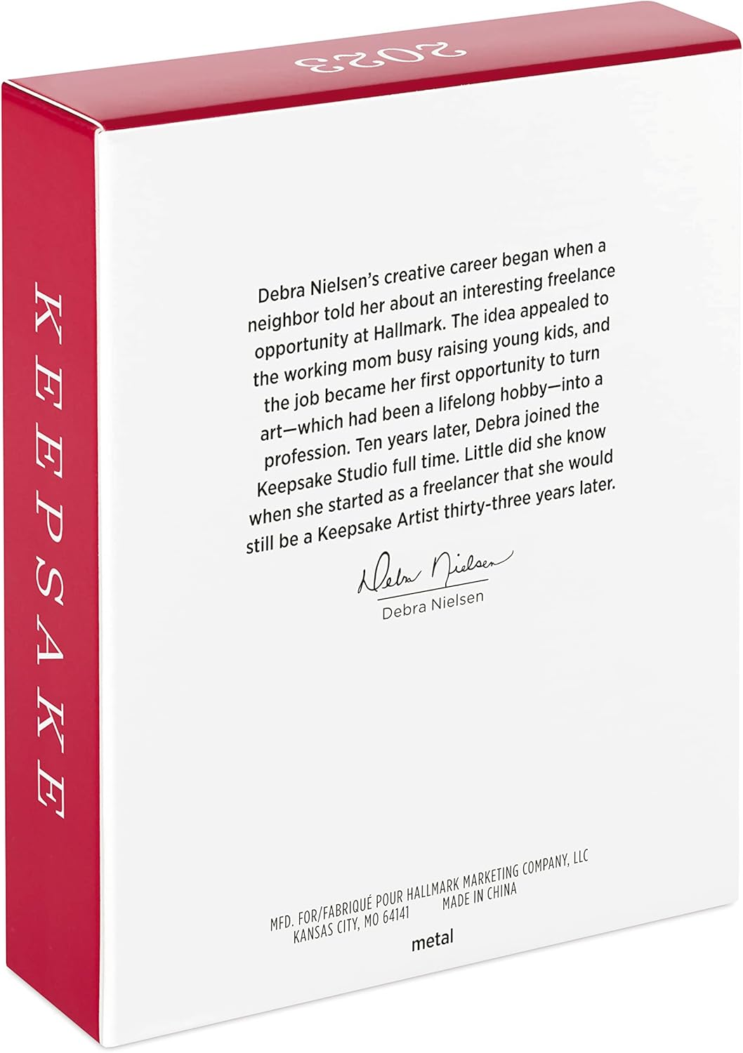 Hallmark Keepsake Christmas Ornament 2023, Thank You Mom, Metal Flower - Thank You Mom image number 4