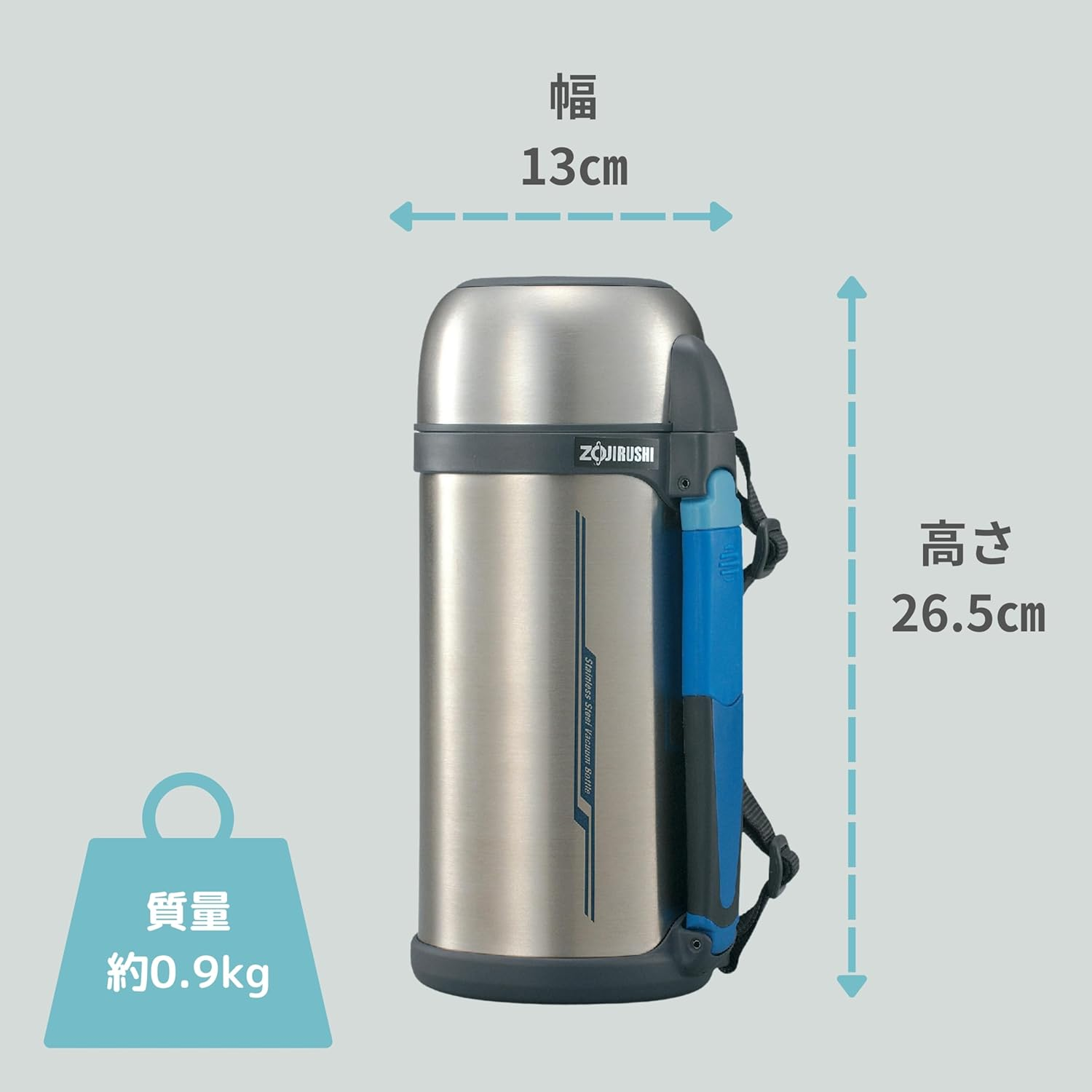Zojirushi Tuff Sports 1.5 Litre Bottle with Cup, Stainless image number 4