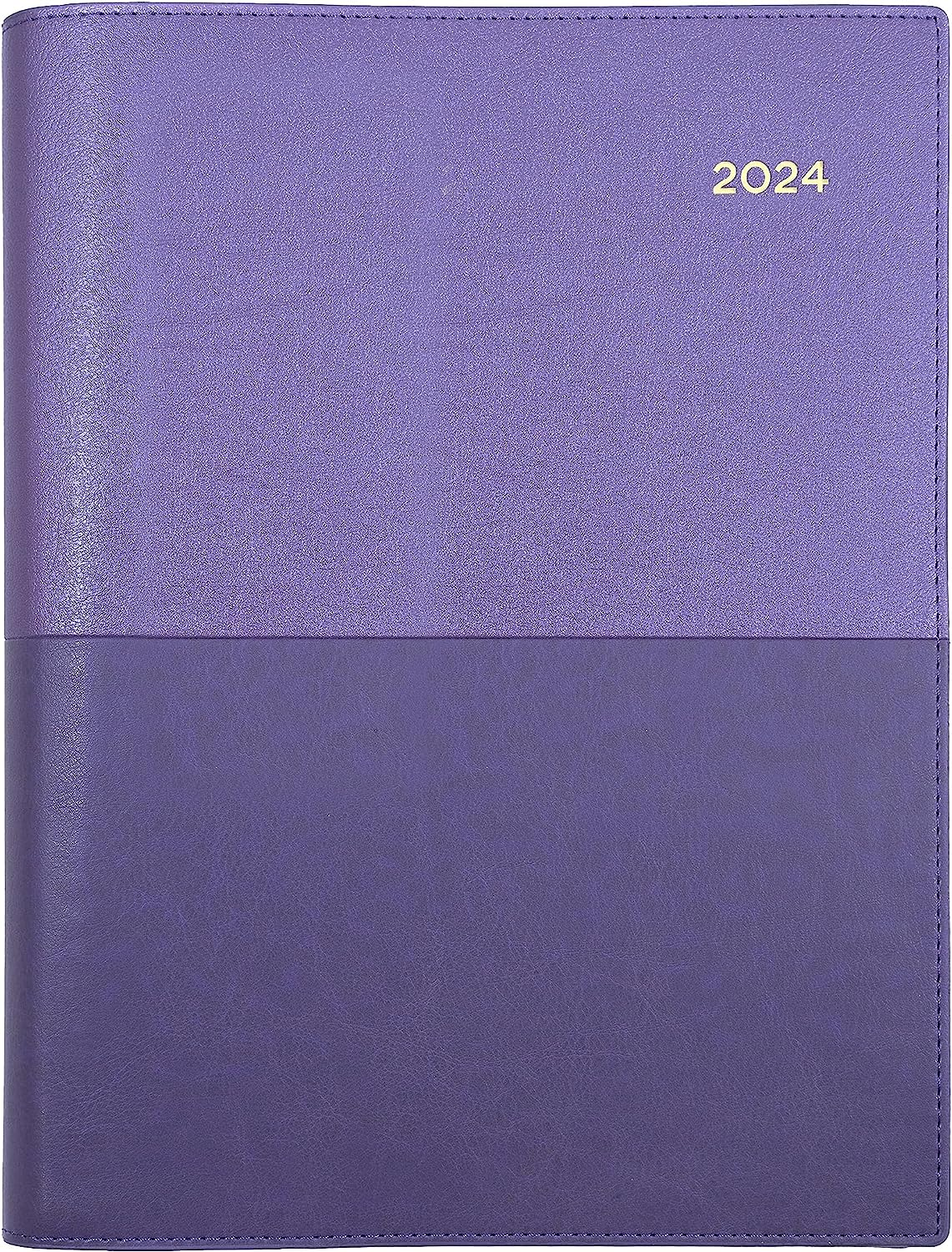 Collins Vanessa 2024 Diary - Day to Page, Size A5, Black