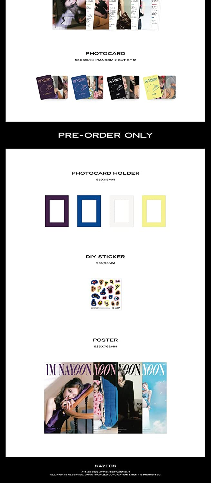 Twice Nayeon IM NAYEON 1St Solo Mini Album C-YEON Version Cd+Photobook+Envelope+1P Polaroid Photocard+1P Clear Postcard+1P Business Card+1P Interview Poster on Pack+2P Photocard+Tracking Sealed image number 5