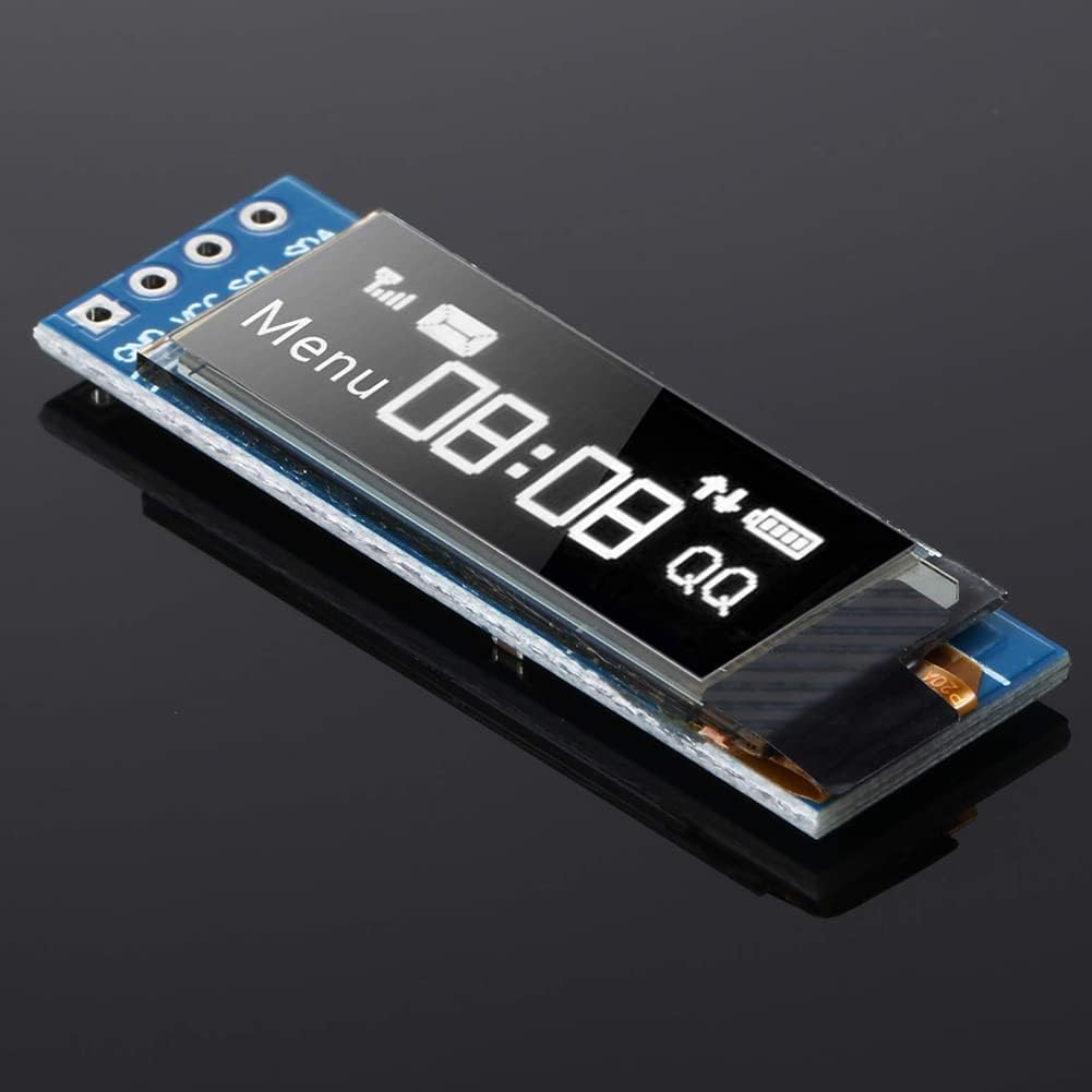 5 Pieces I2C Display Module 0.91 Inch I2C OLED Display Module I2C OLED Screen DC 3.3V-5V(White Light) image number 1