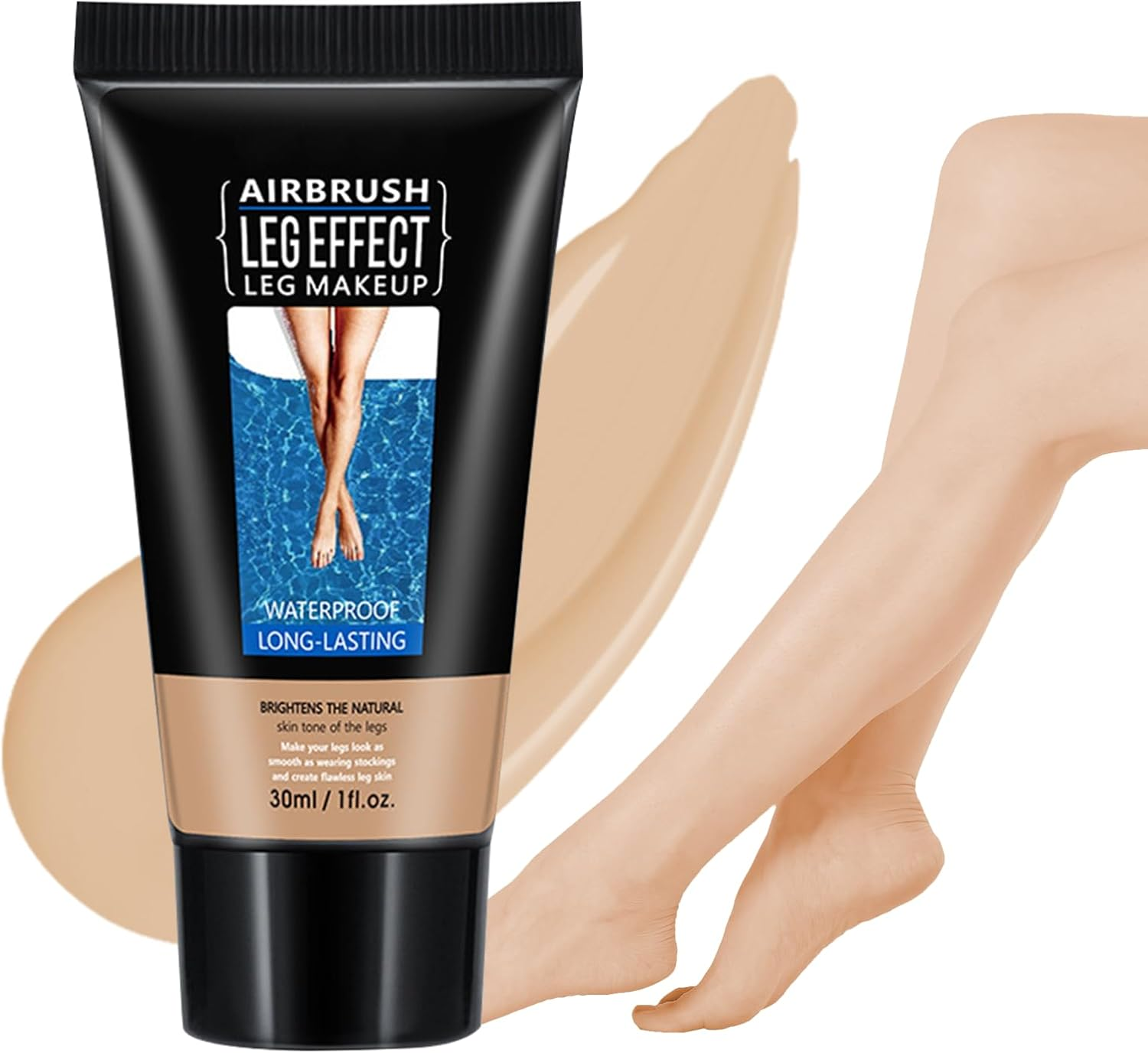 Leg Makeup Waterproof, Smooth Legs, Fade the Skin Color of Legs, Effectively Cover the Scars of Legs and Body, Long-Term Body Foundation Make-Up Uniform Skin Skin Beauty Leg Cream