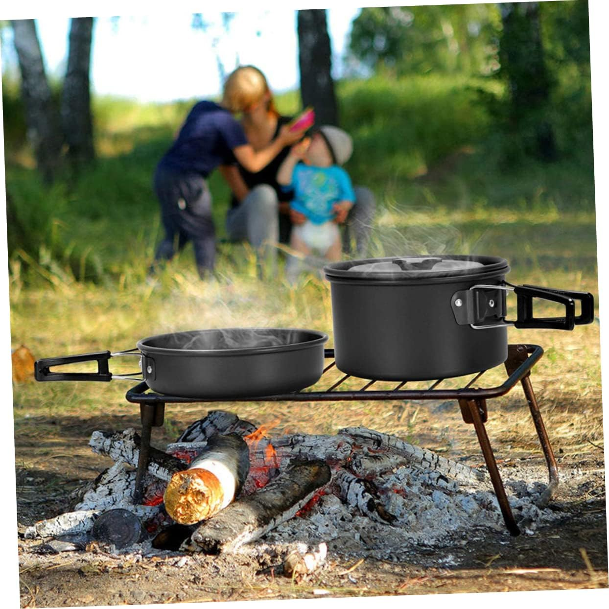 Outdoor Camping Cookware for People Portable Cooking Tool Teapot for Camping for Hiking and Picnics