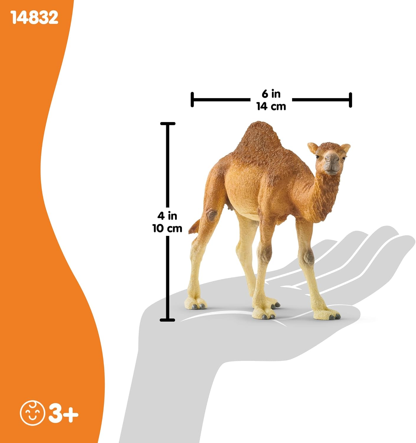 Schleich Wild Life Realistic Dromedary Camel Figurine - Authentic and Highly Detailed Wild Animal Toy, Durable for Education and Fun Play, Perfect for Boys and Girls, Ages 3+, Multicolor, 3.9 Inch image number 5