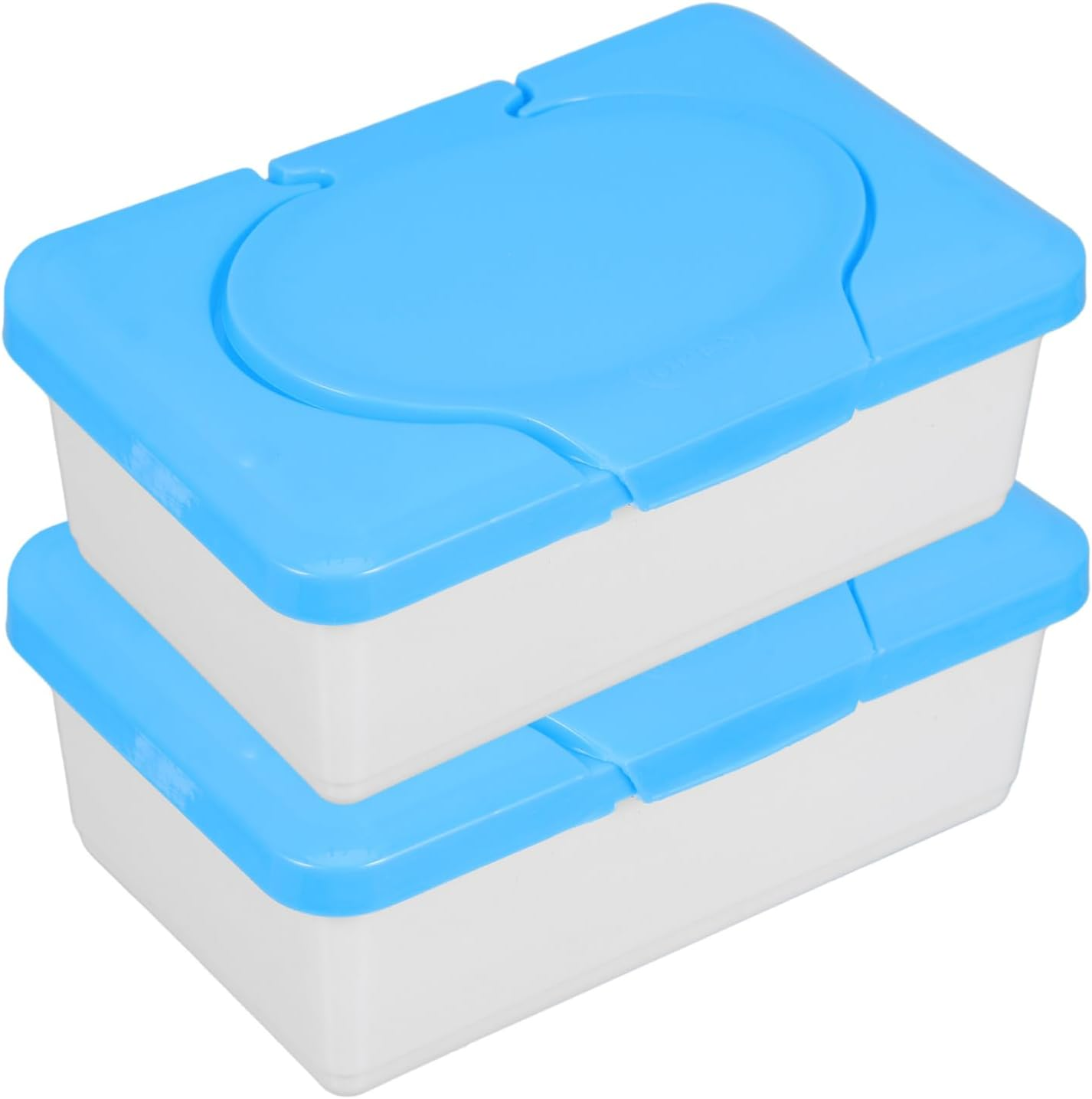 2Pcs Cleansing Towel Box Portable Wipes Dispenser Travel Plastic Nursery Organizer image number 1