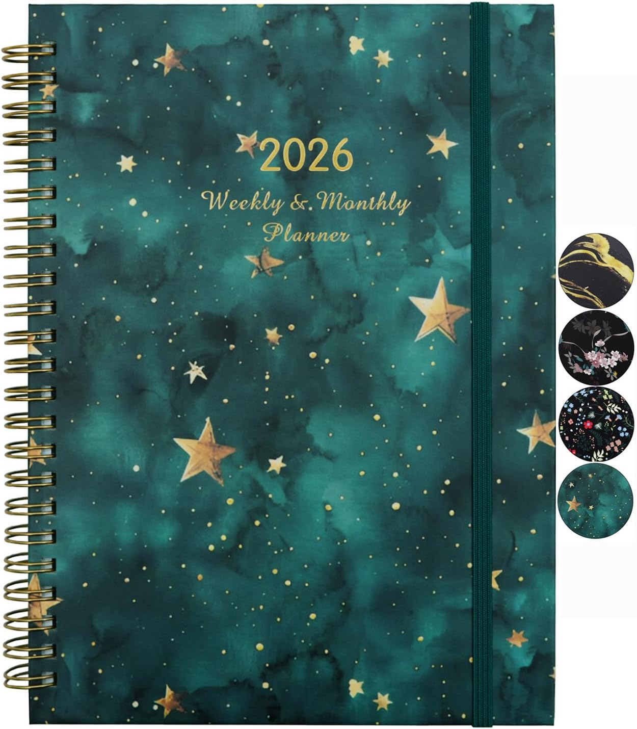 Academic Planner 2026 Weekly and Monthly, Jan 2026 - Dec 2026, 6.5" X 8.5" with Monthly Tabs, Pockets, Spiral Bound for Office School