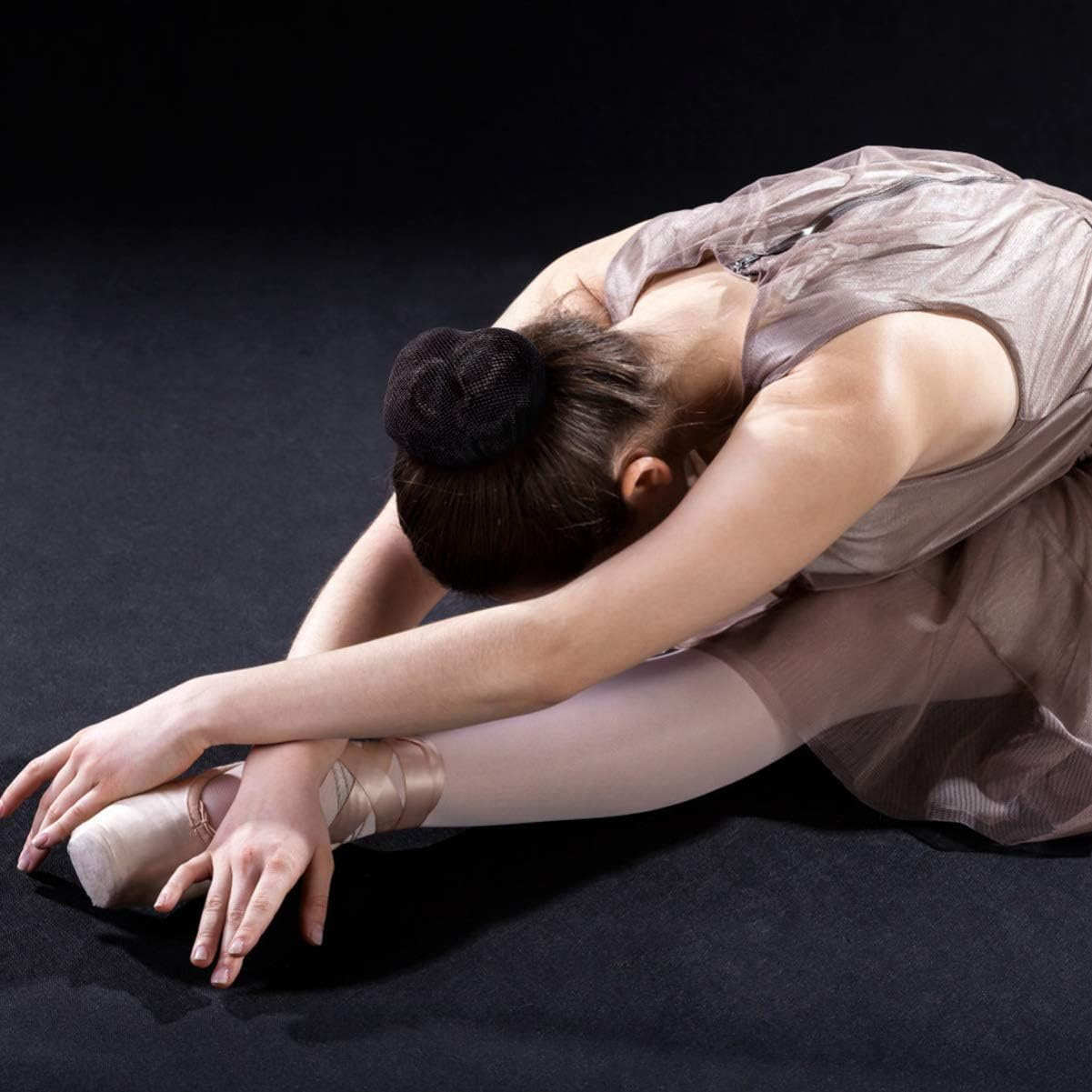 Minkissy Black Hair Nets Womens Work Outfits Sets 5Pcs Ballet Hair Bun Net Elegant Reusable Black Stretch Mesh Accessory Covers for Women Black Tiara Womens Accessories