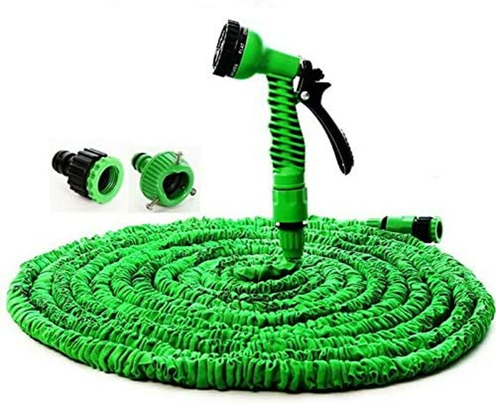 EZONEDEAL 100Ft New Expandable Garden Hose, High-Pressure Water Hose, Leakproof Flexible Hose 7 Function Spray Hose Nozzle for Watering Plants, Car Wash Durable Gardening Flexible Hose Pipe (100Ft) image number 6