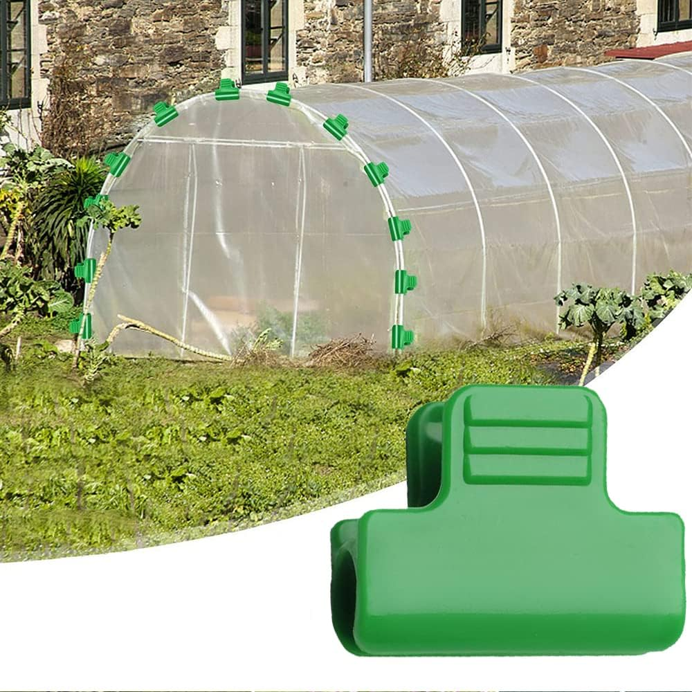 30PCS Greenhouse Clamps Garden Film Row Cover Netting Tunnel Hoop Clip Strong Grip for Greenhouse Films, Pipe Networks, Shade Nets(16Mm/0.63In) image number 2