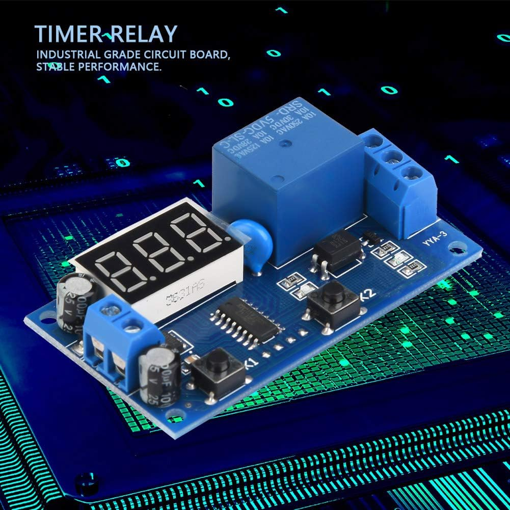 Timer Relay,Dc 0V-30V/AC220V 10A Time Delay Relay 0Sec to 999Min Delay Controller Board，Digital LED Display/Trigger Delay Switching On/Off Cycle Delay Timer image number 4