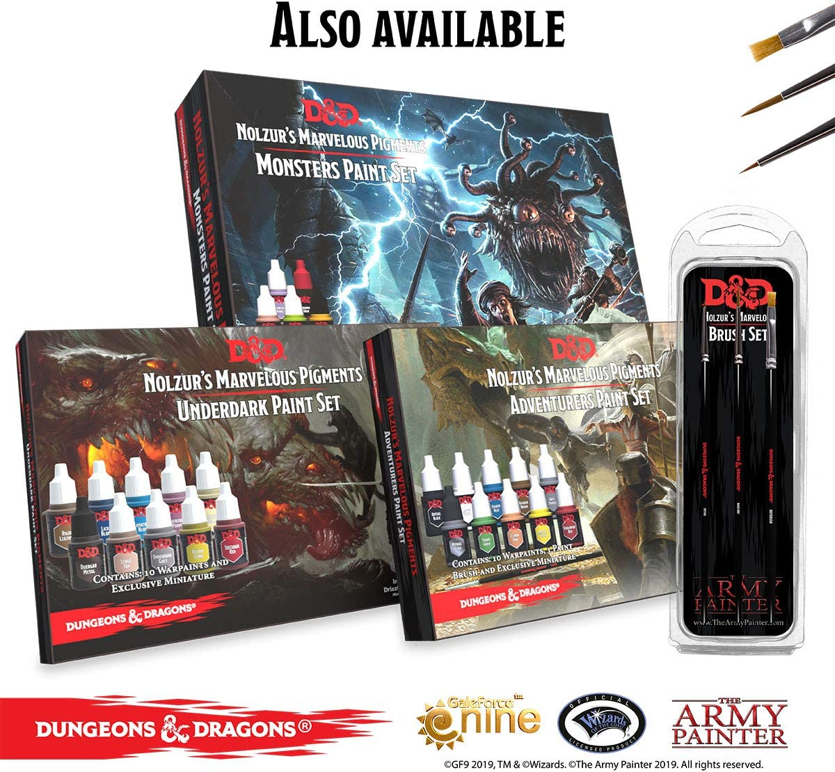 The Army Painter D&D: Undead Paint Set - Nolzur'S Marvelous Pigments Miniature Painting Kit with Acererak Miniature, Various, 11 Piece Set, GF975005 image number 5