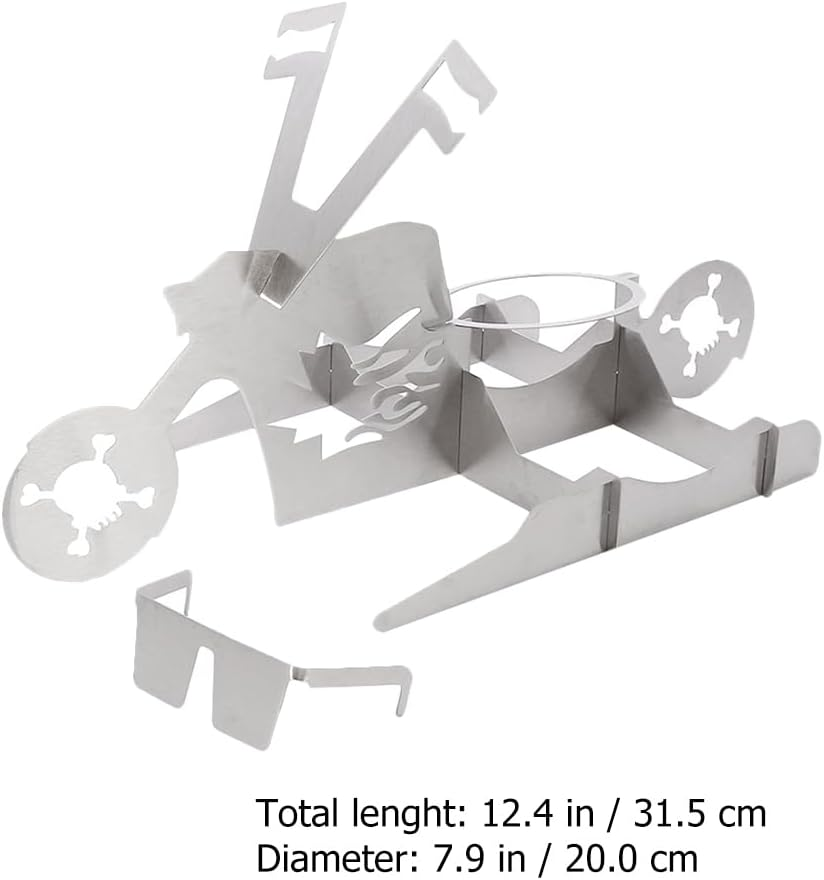HANABASS Novelty Chicken Holder for Grill Foldable Stainless Steel Roaster Rack Stand for Grill Oven Smoker Whole Chicken Roaster, Silver image number 1