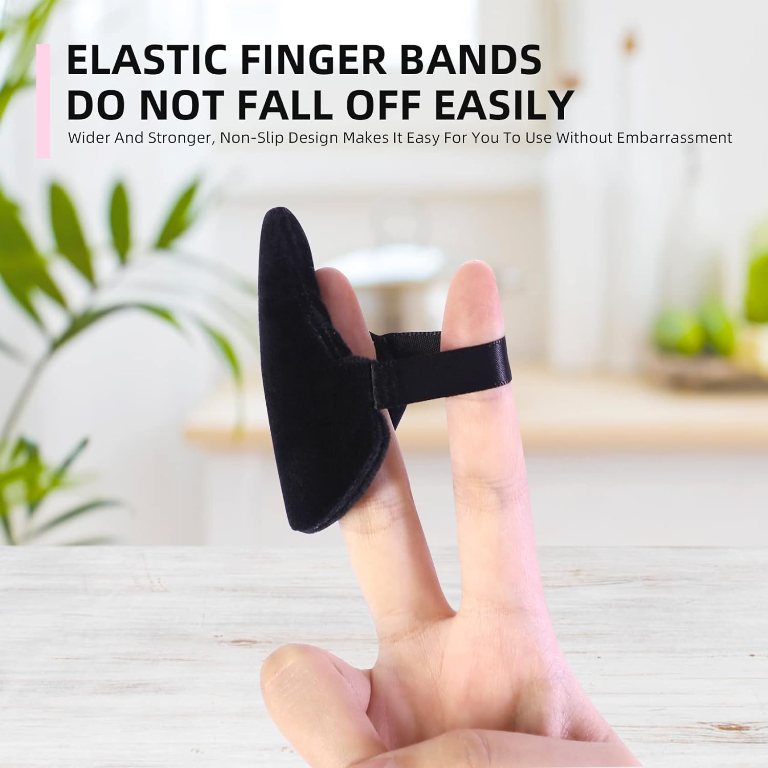 20 PCS Cosmetic Powder Puff, 2.83'' Cotton Triangle Face Makeup Puff Setting for Loose Powder Velvet Soft Body Foundation Portable Wet Dry with Ribbon Band Handle Beauty Tool (Black; White) image number 5