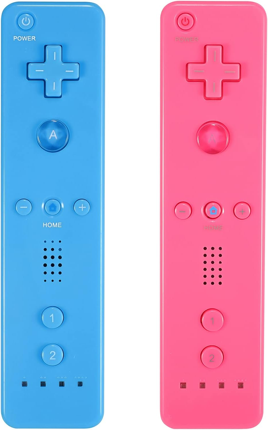Yosikr Remote Wireless Controller Compatible for Nintendo Wii/Wii U Console - with Silicone Case and Wrist Strap (2 Pack Blue and Black)