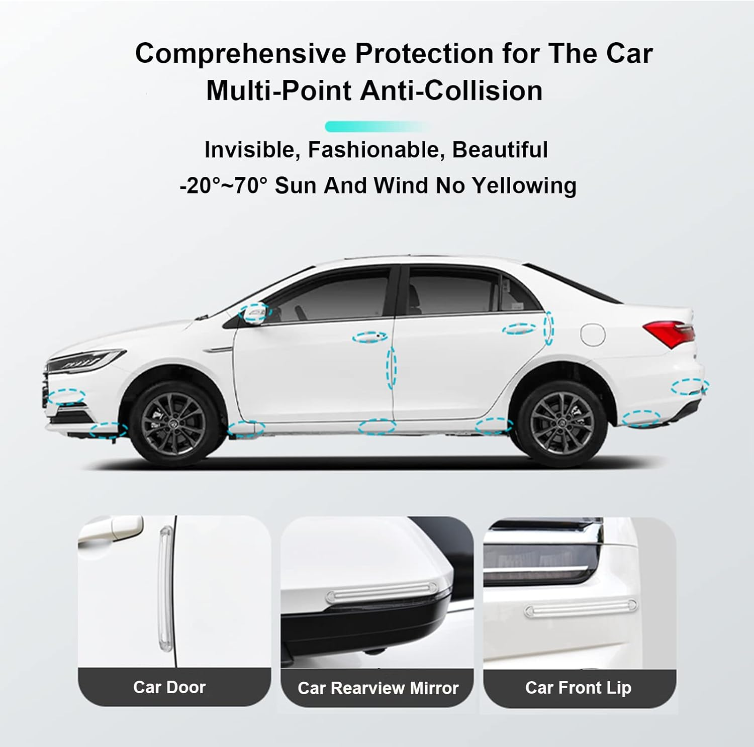 Clear Furniture Bumpers 18-Pack (18 Long) - Adhesive Backed Silicone Rubber Wall Protector Pads for Chair, Cabinet, Shower Door, Drawer, Toilet Lid, Car Door Guard image number 6