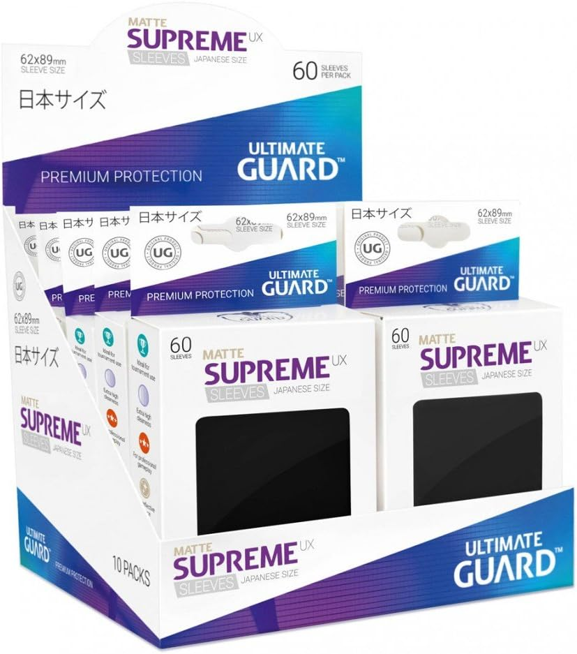 Ultimate Guard UGD010587 Supreme UX Sleeves, Japanese Size, Matte Black, 60 Counts - Aquamarine image number 7