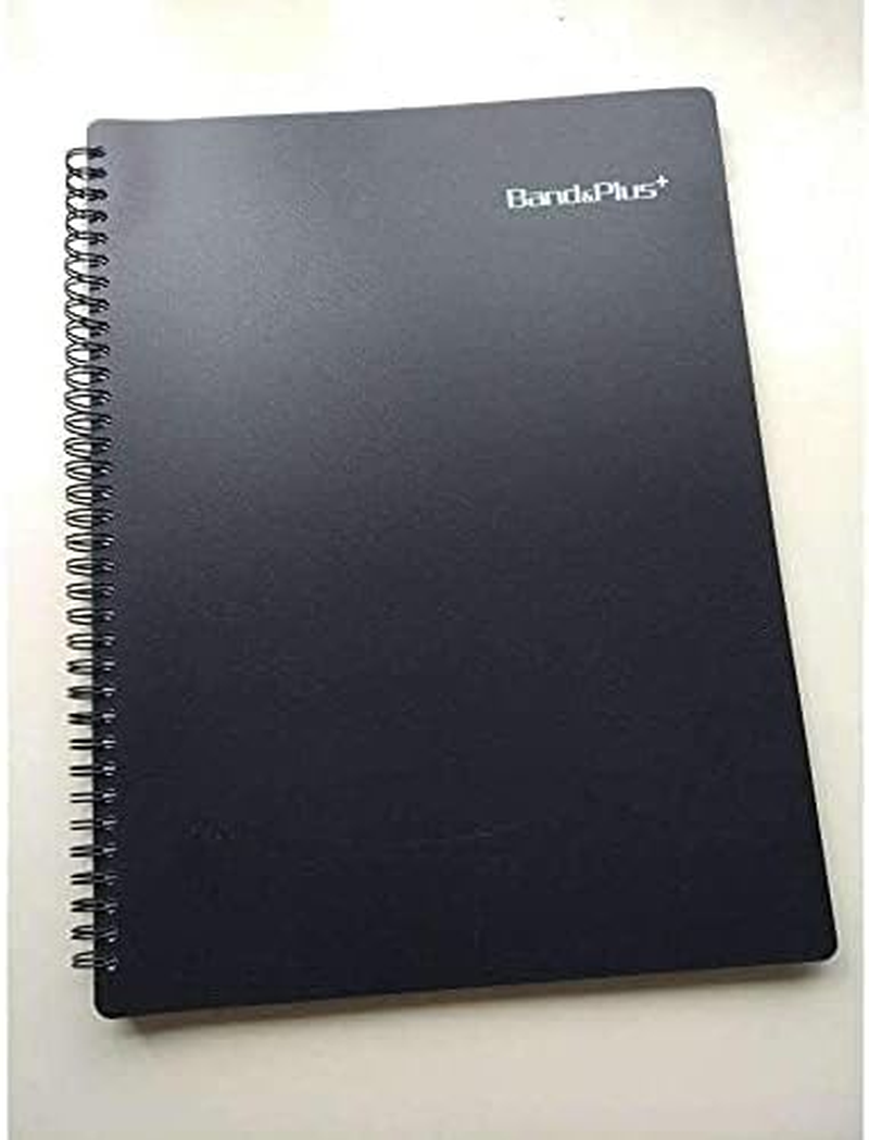 Non-Reflective Music Sheet Folder (Black, 40-Pocket to Fit 80 Sheet Music), Spiral Bound Lies Flat with Writable Pages, Sheet Music Organizer for A4 and Letter Size Music image number 1