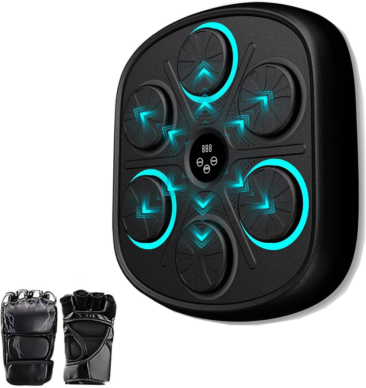 Smart Music Boxing Machine with Boxing Gloves, Bluetooth Training Machine with LED Electronic Wall Mounted, Electronic Focus Agility Training Digital Boxing for Kids and Adults