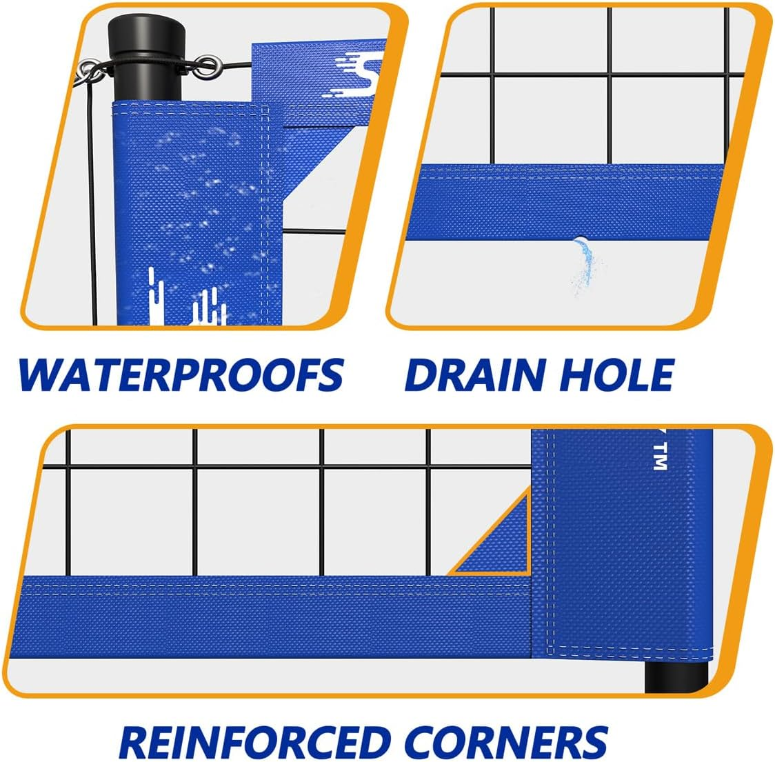 Outdoor Heavy Duty Volleyball Net Set, Anti-Sag Design, Adjustable Aluminum Poles, Portable Volleyball Net for Backyard,Grass and Beach - White image number 4