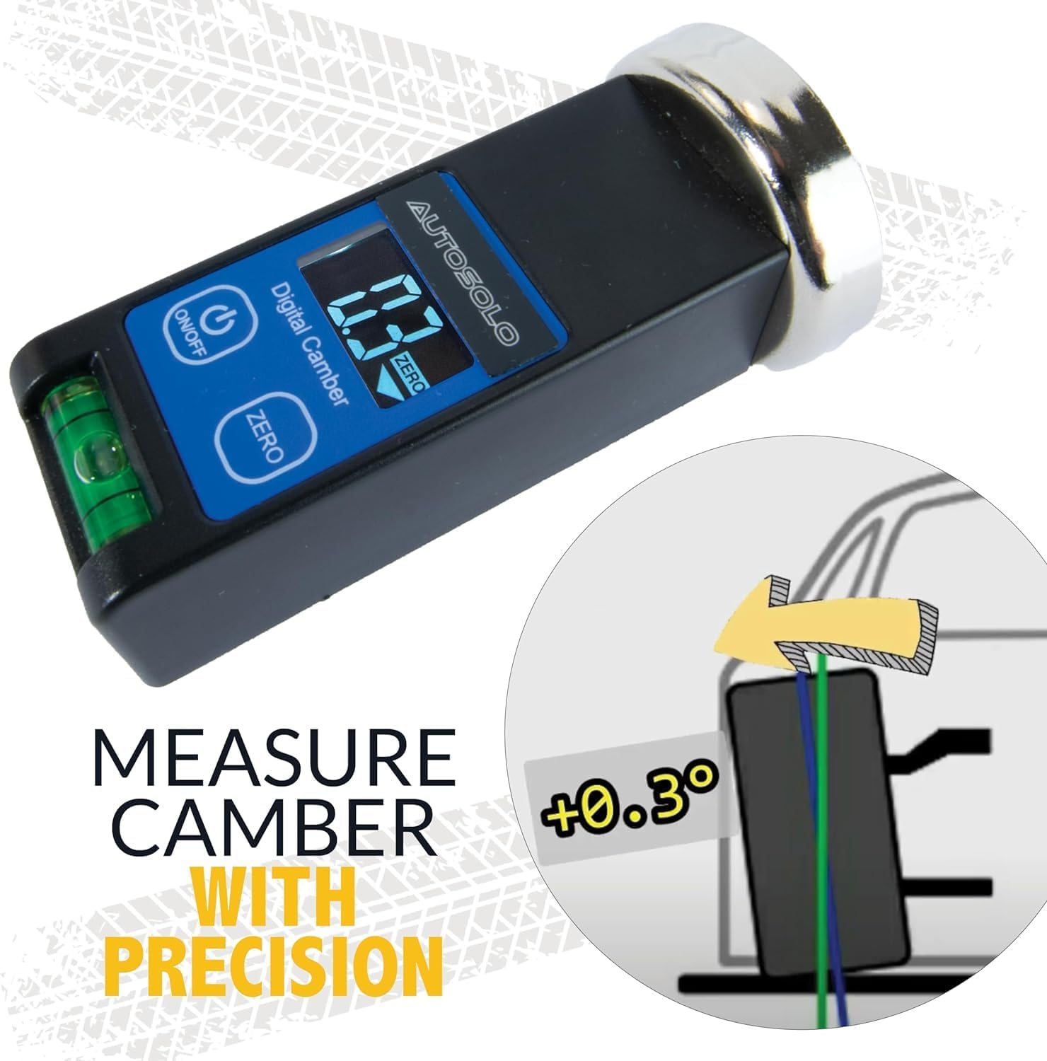Digital Camber & Castor Alignment Gauge - Precision Wheel Alignment Tool Camber Gauge with LCD Display & Magnetic Base for Car, Truck, RV & SUV image number 2