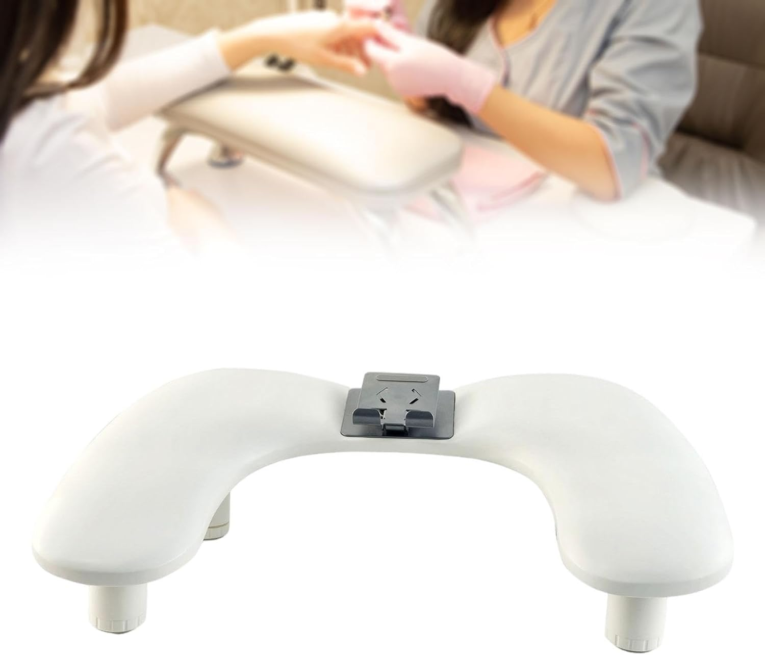 Nail Arm Rest Hand Pillow Hand Rest, Comfortable Soft Portable Supplies, Professional Home Use Manicure Pillow Nail Cushion, White image number 3