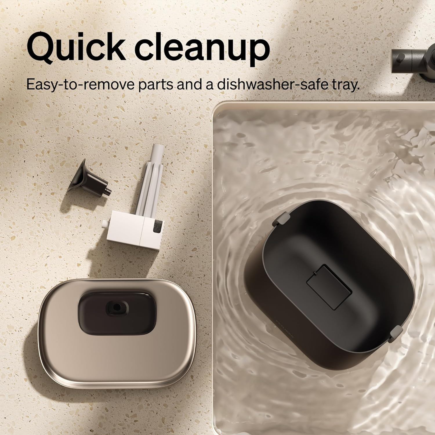 PETLIBRO Cat Water Fountain, Cordless Pet Water Fountain Battery Operated, 2.5L/84Oz Dockstream Water Fountains for Cats Indoor, Cat Fountain with Stainless Steel Tray, Easy to Clean Bpa-Free image number 4