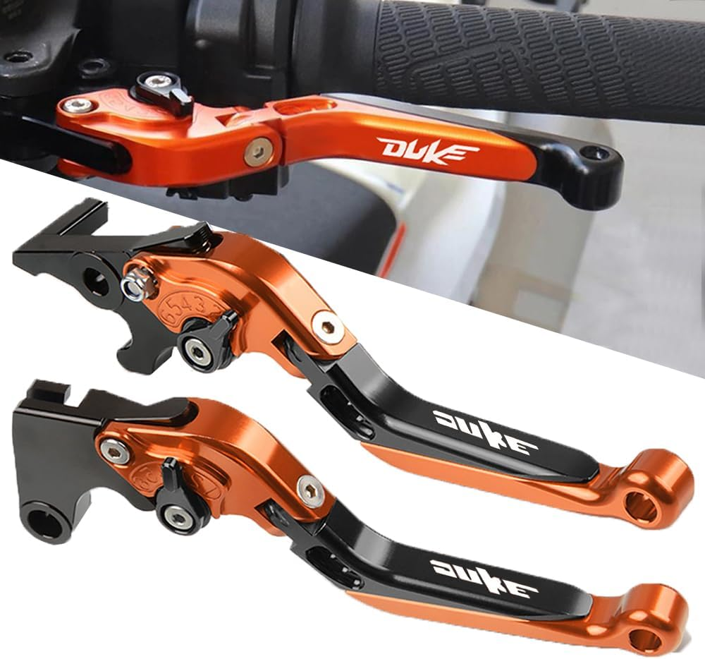 Universal Duke Handlebar Ends 22Mm 7/8" - 2Pcs Moto Grips Ends for Duke 125 200 390 690 790 890 1190 1290/Adventure (Orange)