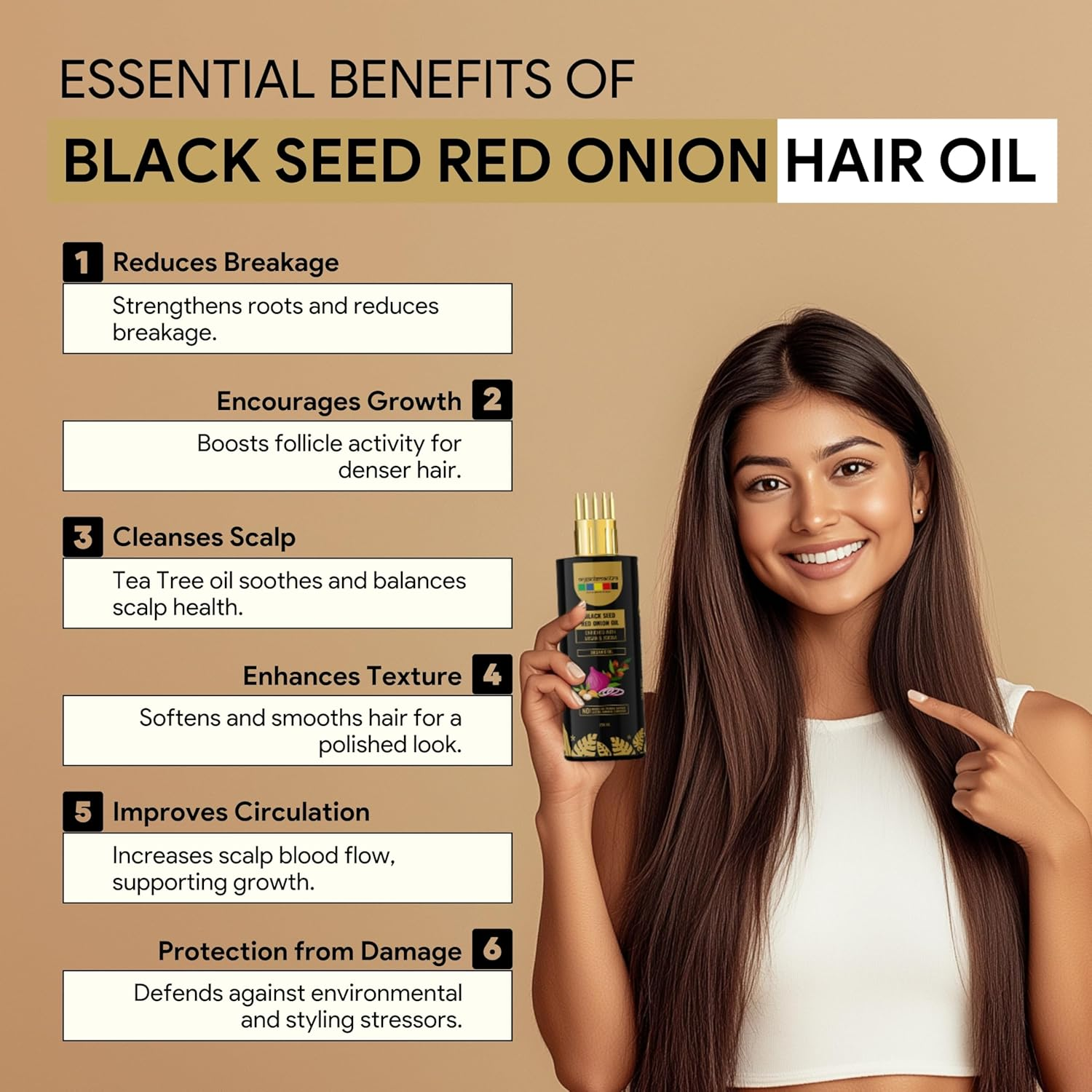 Organix Mantra Red Onion Oil with Argan, Jojoba, Hibiscus, Curry Leaves, Tea Tree, Organic Multi Purpose Hair Oil (250ML)