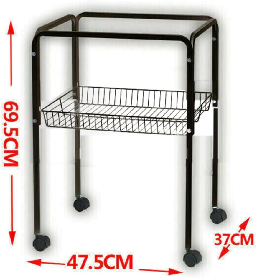 Pet Bird Cage with Stand Parrot Aviary Canary Budgie Finch Perch Black Portable Metal image number 4