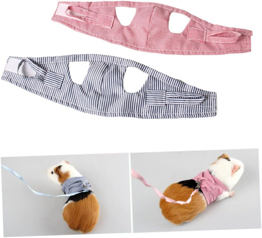 Minkissy 3Pcs Small Pet Chest Strap Leash for Hedgehog and Guinea Pig Pet Pulling Rope Harness S for Outdoor Walks and Indoor Playtime