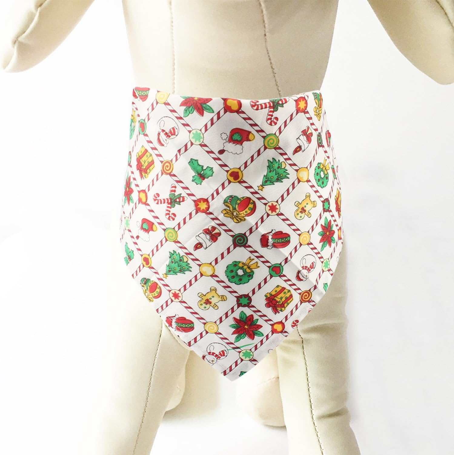 3 Pack Proxima Direct Christmas Triangle Dog Bandana,Washable and Adjustable Kerchief Set for Dogs Cats Pets, Christmas Painting Bibs Scarf image number 3