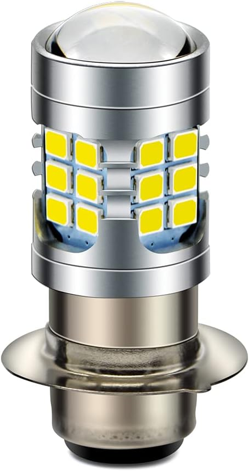 Ruiandsion H6M LED Headlight Bulb DC 12V P15D-25-1 Super Bright 2835 30SMD Chips P15D Motorcycle LED Headlight Bulb with High Low Beam,White image number 5