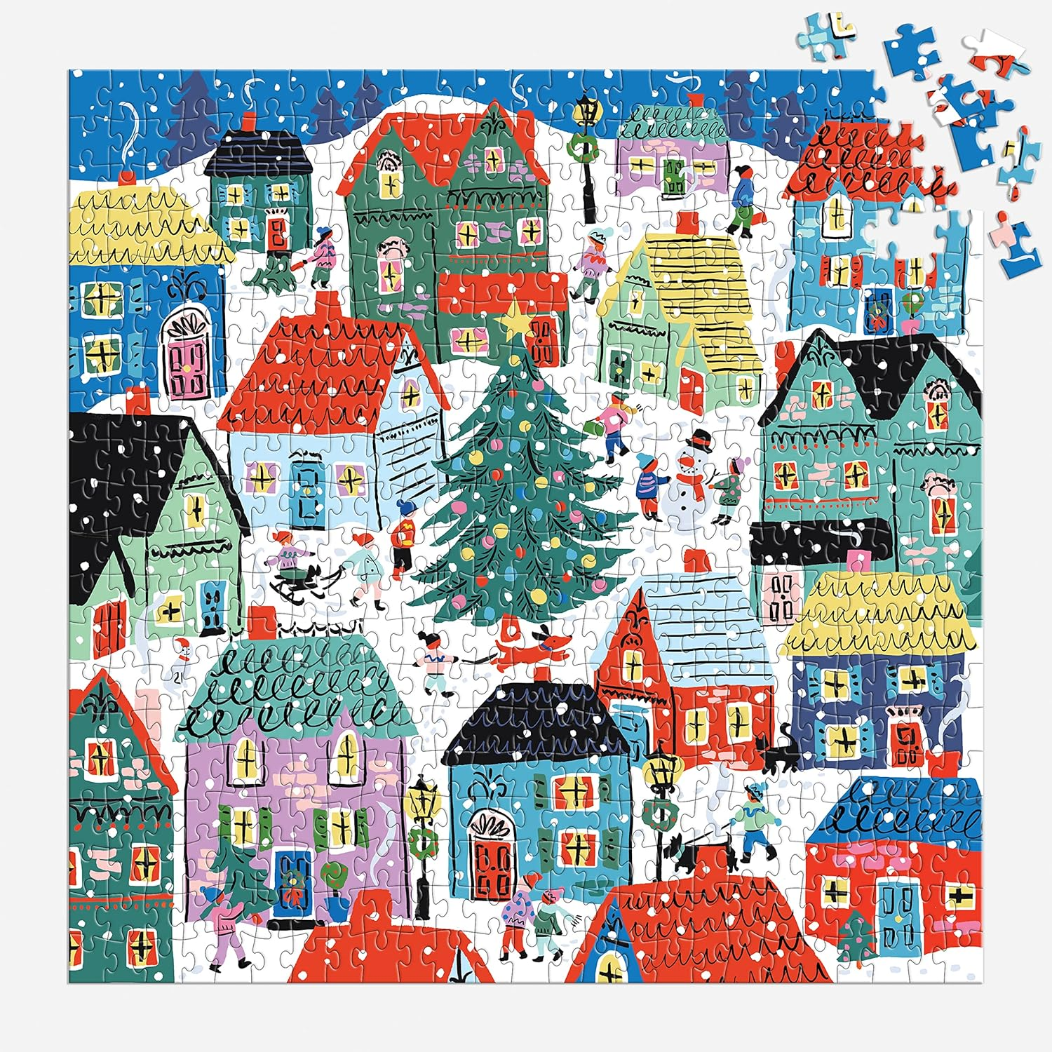 Christmas in the Village 500 Piece House Puzzle image number 5