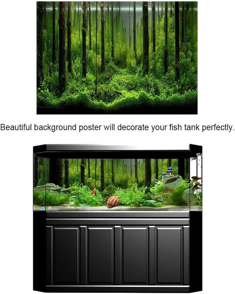 Aquarium Background Sticker, Fish Tank Backdrop PVC Adhesive Underbackgrop Decoration Paper(61 * 41Cm) image number 4