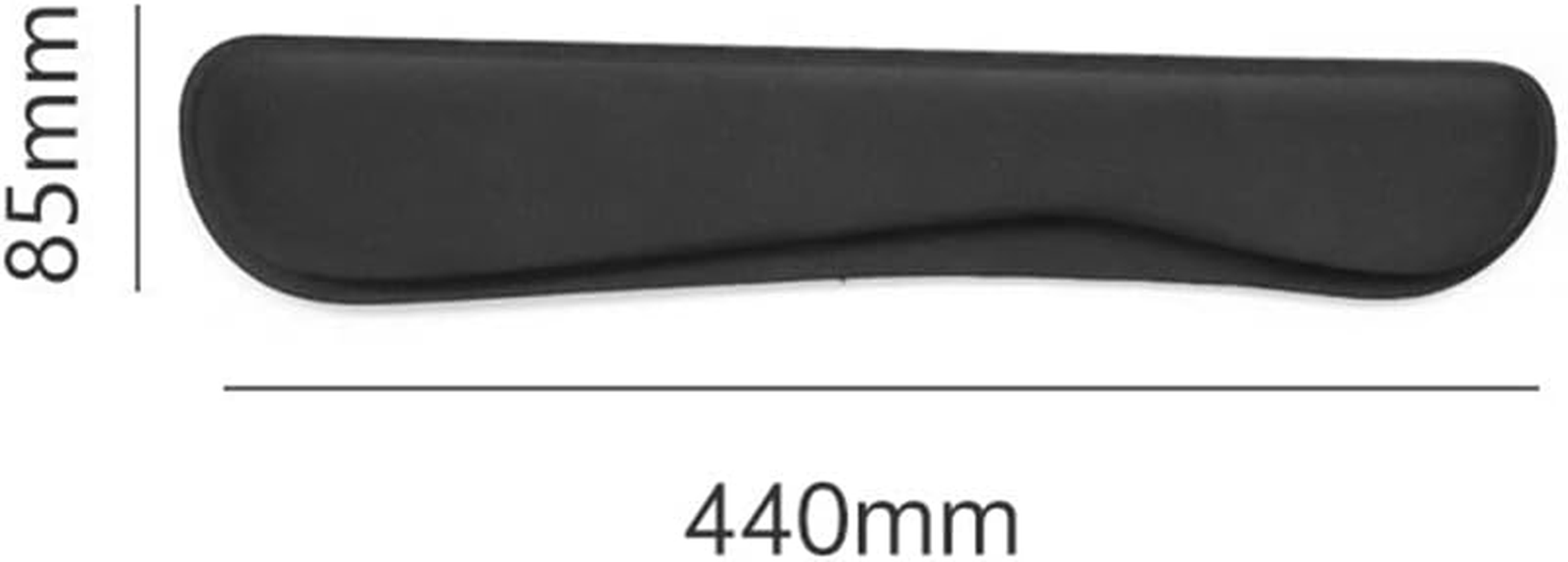 Tongke Keyboard Wrist Rest Palm Rest with Ergonomic Memory Foam Cushion for Easy Typing & Pain Relief, Anti-Slip Wrist Support for PC Laptop Computer Desktop Gaming Home Office - Black image number 3