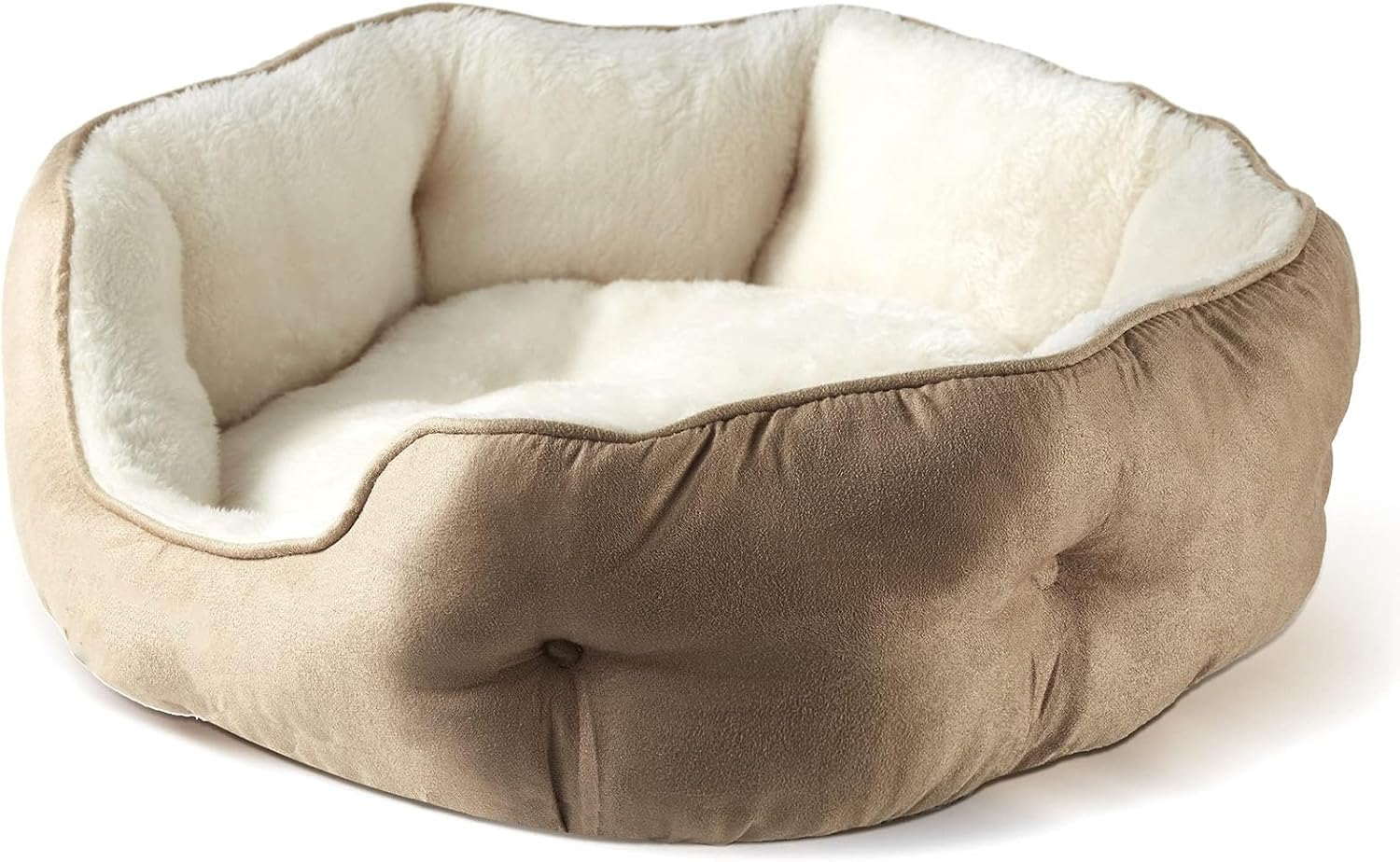 Small Dog Bed & Cat Bed - Soft round Pet Bed for Puppies & Kittens, Non-Slip Bottom, Orthopedic Support, Plush Fleece, Indoor Comfort for Small Pets image number 4