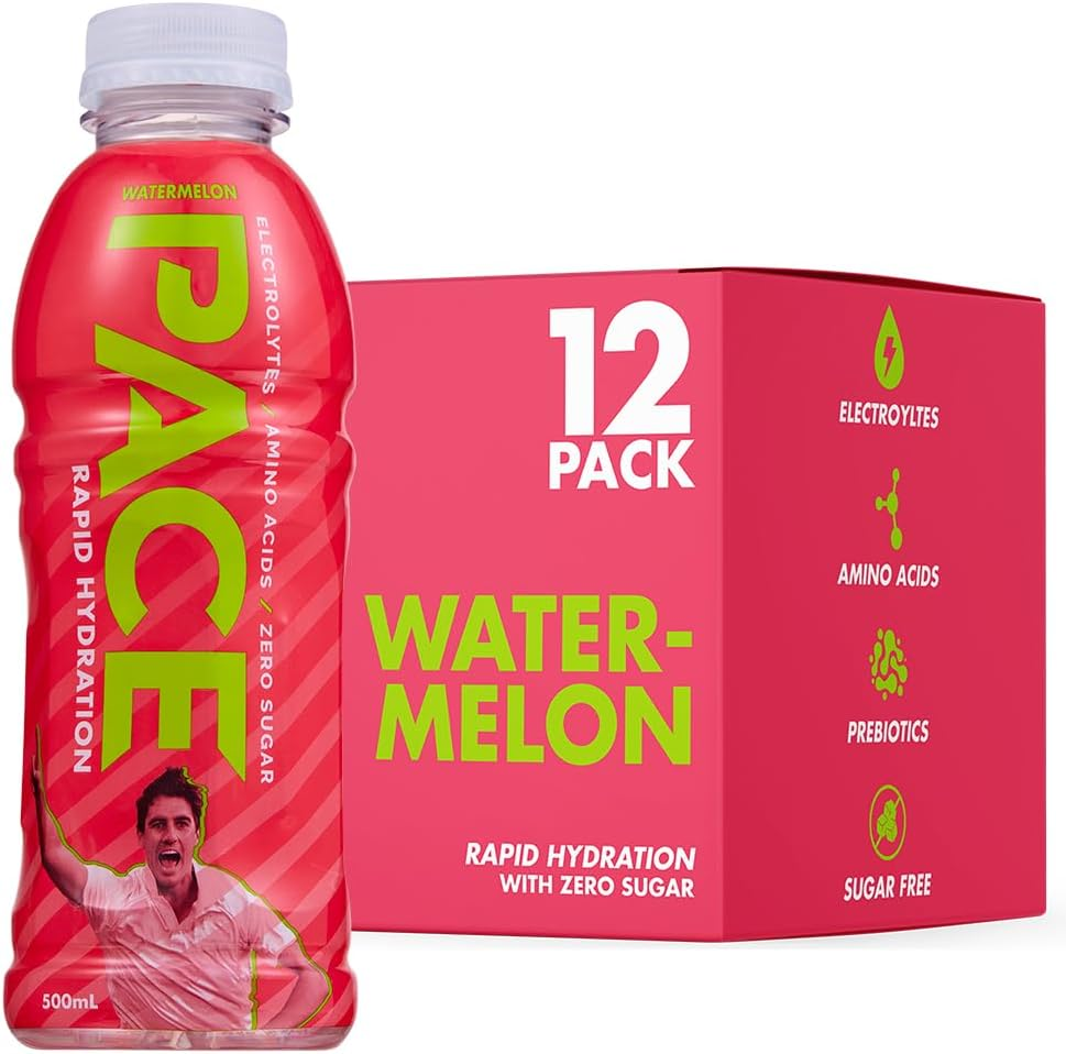 Pace Rapid Hydration &ndash; Watermelon &ndash; Natural and Zero Sugar &ndash; 12 X 500Ml Bottles image number 1