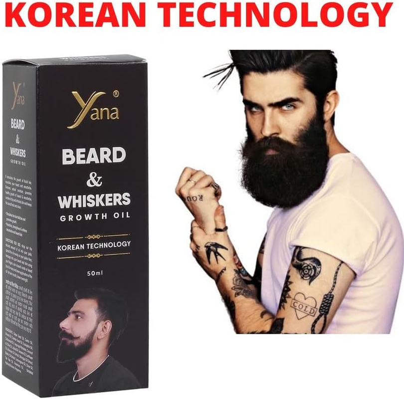 Yana Beard Oil for Beard Growth Thicker Shine Bold Beard & Mustache image number 2