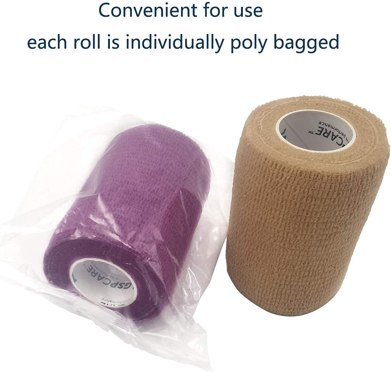 Self Adherent Cohesive Wrap Bandages Non-Woven Bandage Rolls 6 Count 5Cm*4.5M (Black) image number 6