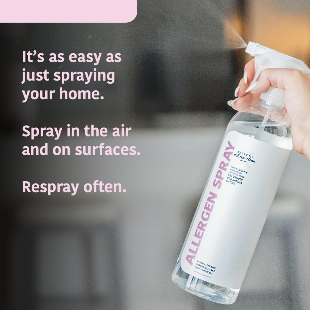 Allergen Spray (Pet Dander Dust Mites Cockroach) by Allergy Asthma Clean 33.8Oz image number 2