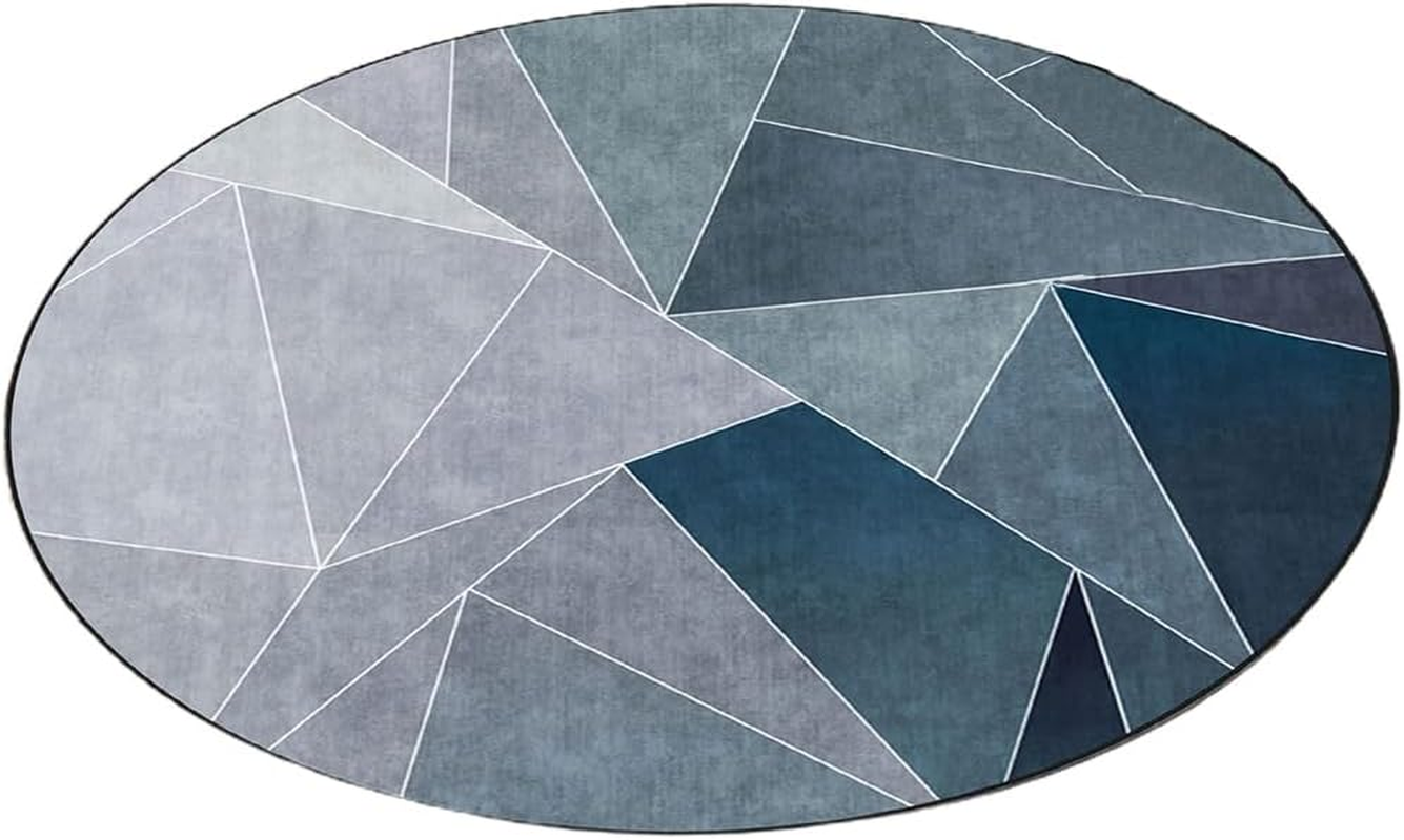 TOMVAES Office Chair Mat for Carpet/Hardwood Floors,120X120Cm Anti-Slip Desk Chair Mat, Highly Quality Computer Chair Mat for Rolling Chair, Multi-Purpose Floor Protector for Home Office (Blue)