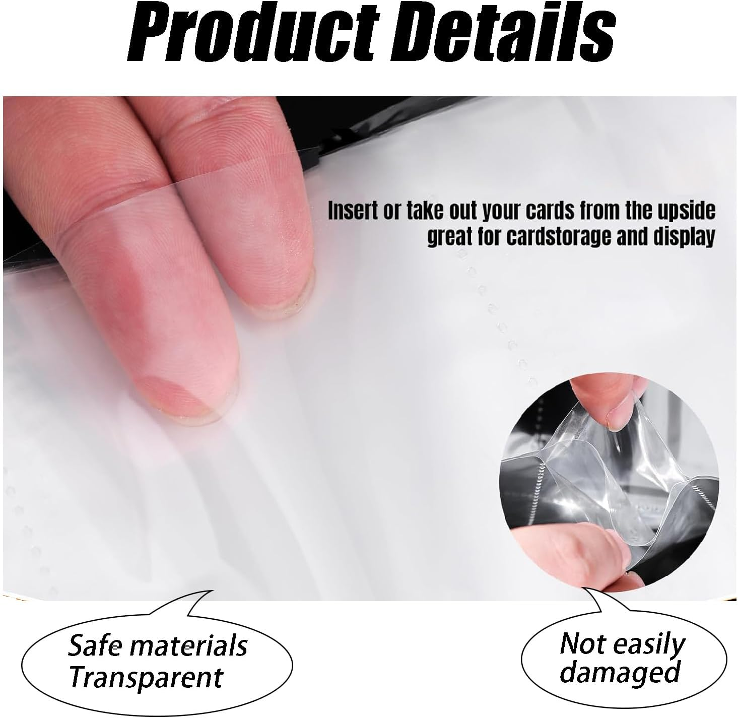 50 Pack 9 Pocket Trading Card Sleeves Pages &ndash; Premium Protector Sheets for Sport Cards & Kpop Photocards | Fits 3-Ring Binder | Game Cards, Coupons Holder (Durable & Clear) image number 3